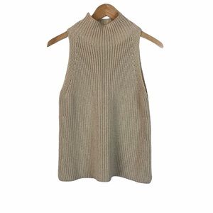 Madewell tan trapeze mock turtleneck sweater